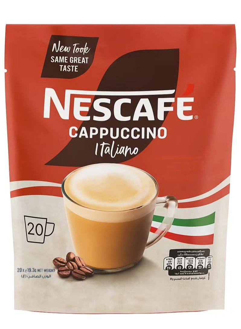 Nescafe Cappuccino Italiano Foamy Coffee Sprinkle 20 Sachets 19.3 grams